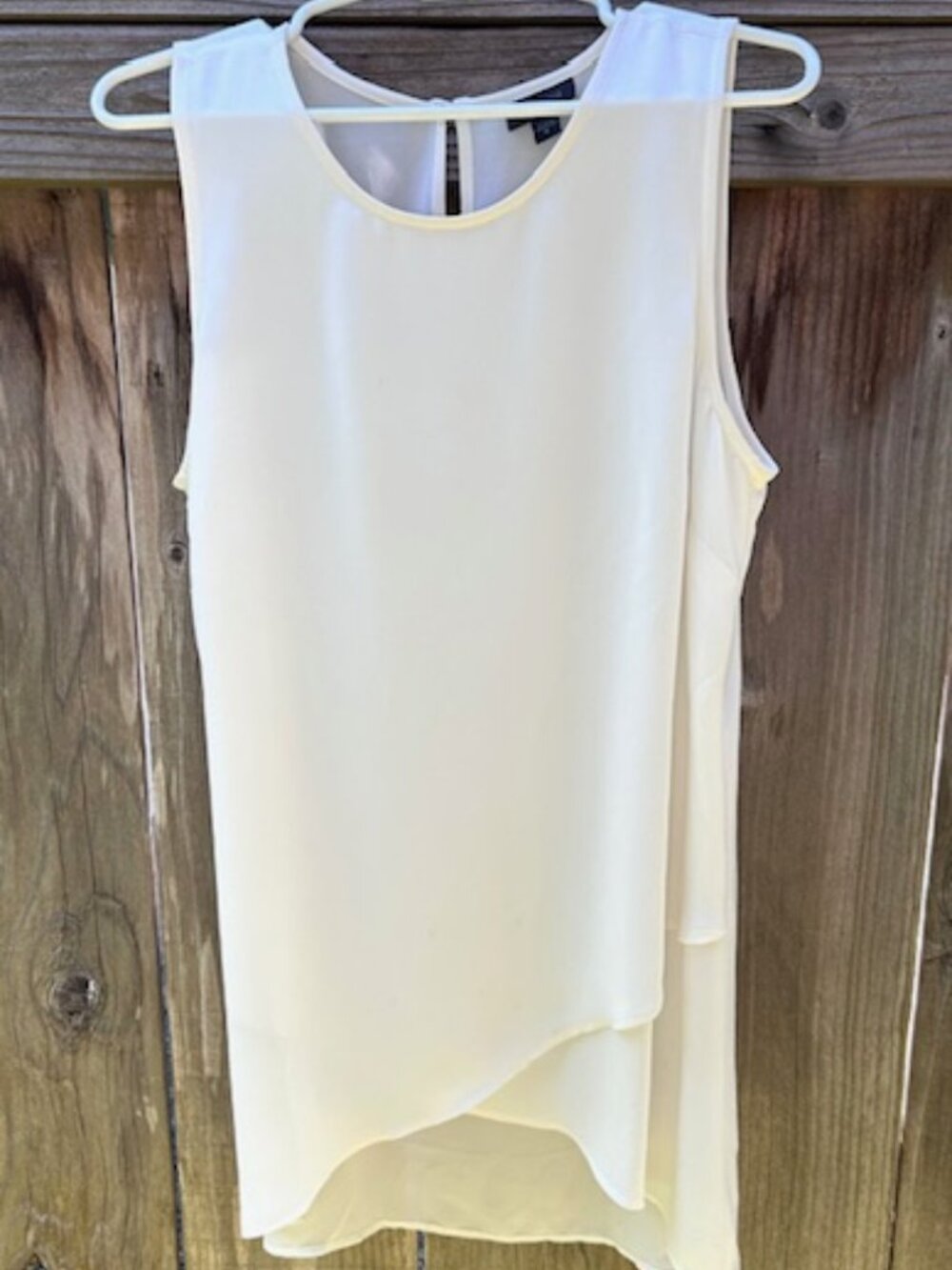 J. Jill Silky White Top Sleeveless, Size M